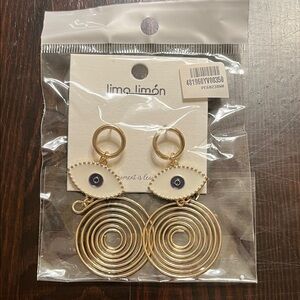 Lima Limón Gold Spiral Eye Earrings